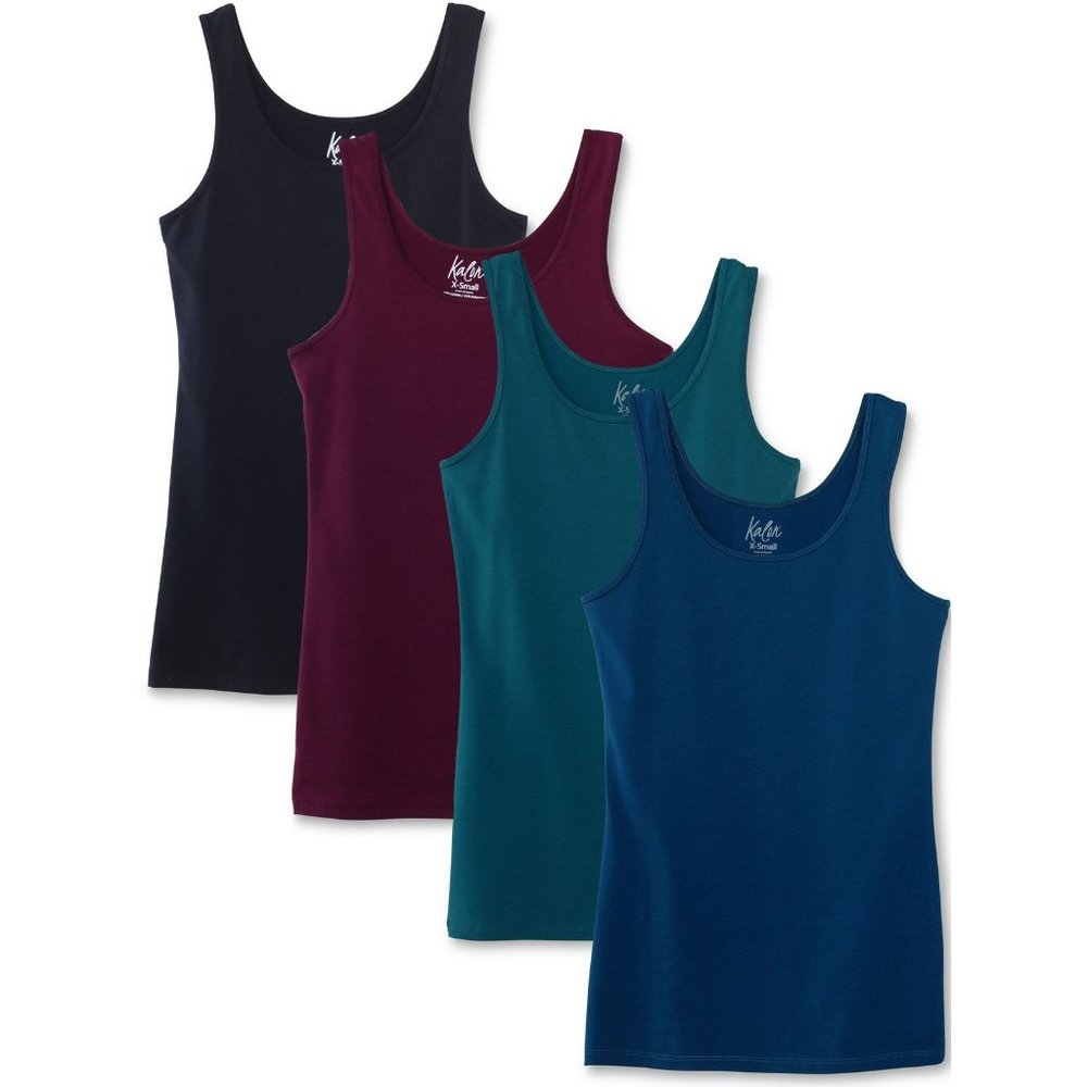 4-Pack Women's Scoop Neck Tank Top Base Layer 1619 Winter New NWT